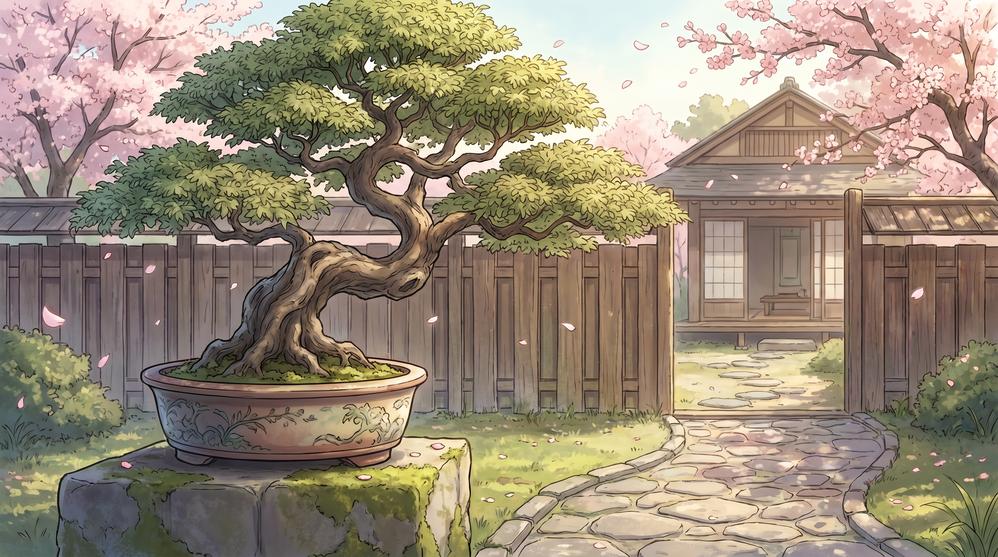 高清3D动漫盆景植物视频制作